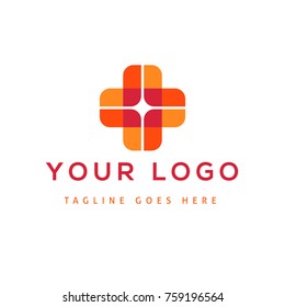 Vector design elements for your company logo, abstract red icon. Modern logotipe, business corporate template.