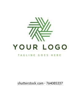Vector design elements for your company logo, abstract green icon. Modern logotipe, business corporate template.