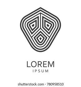 Vector design elements for your company logo, abstract black icon. Modern logotipe, business corporate template