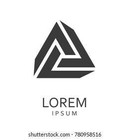 Vector design elements for your company logo, abstract black icon. Modern logotipe, business corporate template
