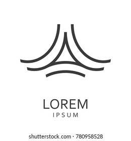 Vector design elements for your company logo, abstract black icon. Modern logotipe, business corporate template