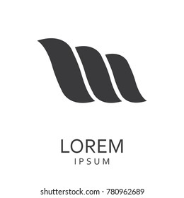 Vector design elements for your company logo, abstract black icon. Modern logotipe, business corporate template