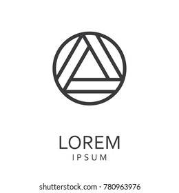 Vector design elements for your company logo, abstract black icon. Modern logotipe, business corporate template