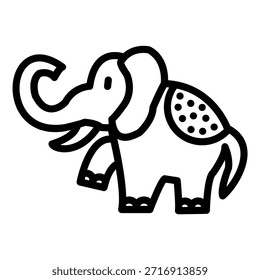 Estilo de icono de circo de elefante de diseño de Vector