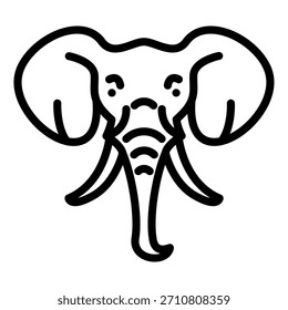 Estilo de ícone de elefante de design de vetor