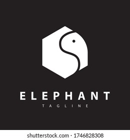 Vector design of elephant logo illustration