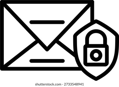 Diseño de Vector Email Security Icon Style