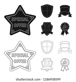 Vector design of emblem and badge icon. Collection of emblem and sticker stock vector illustration.