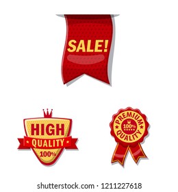 Vector design of emblem and badge icon. Set of emblem and sticker vector icon for stock.