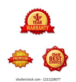 Vector design of emblem and badge icon. Collection of emblem and sticker stock vector illustration.