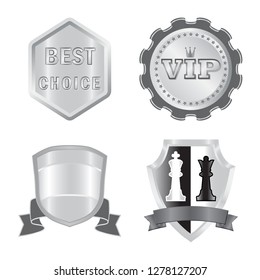 Vector design of emblem and badge icon. Collection of emblem and sticker stock vector illustration.