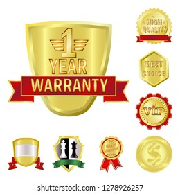 Vector design of emblem and badge icon. Collection of emblem and sticker vector icon for stock.