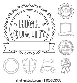 Vector design of emblem and badge icon. Collection of emblem and sticker stock vector illustration.