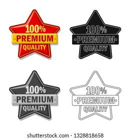 Vector design of emblem and badge icon. Collection of emblem and sticker vector icon for stock.