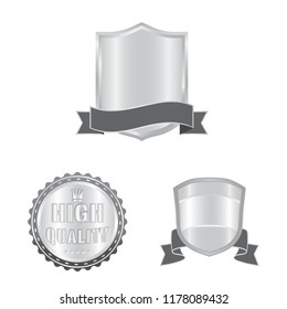 Vector design of emblem and badge logo. Collection of emblem and sticker vector icon for stock.