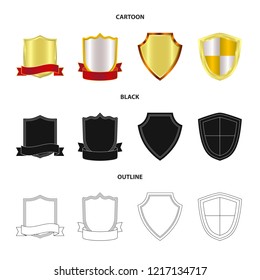 Vector design of emblem and badge logo. Collection of emblem and sticker stock symbol for web.