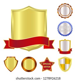 Vector design of emblem and badge logo. Collection of emblem and sticker stock vector illustration.