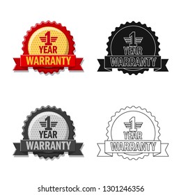 Vector design of emblem and badge logo. Collection of emblem and sticker stock symbol for web.