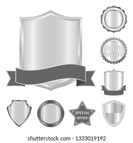 Vector design of emblem and badge logo. Set of emblem and sticker stock vector illustration.