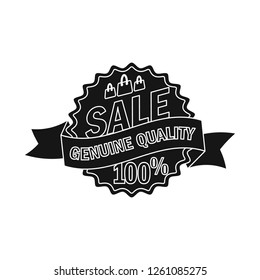 Vector design of emblem and badge sign. Set of emblem and sticker stock vector illustration.