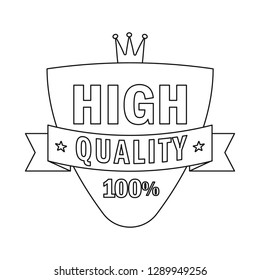 Vector design of emblem and badge sign. Set of emblem and sticker stock symbol for web.