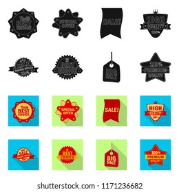 Vector design of emblem and badge symbol. Set of emblem and sticker vector icon for stock.