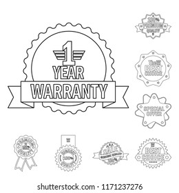 Vector design of emblem and badge symbol. Collection of emblem and sticker stock vector illustration.