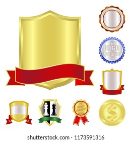 Vector design of emblem and badge symbol. Set of emblem and sticker vector icon for stock.