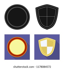 Vector design of emblem and badge symbol. Collection of emblem and sticker vector icon for stock.