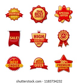 Vector design of emblem and badge symbol. Set of emblem and sticker vector icon for stock.