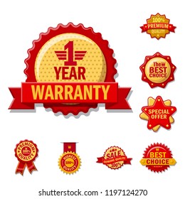 Vector design of emblem and badge symbol. Collection of emblem and sticker vector icon for stock.