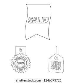 Vector design of emblem and badge symbol. Collection of emblem and sticker stock vector illustration.