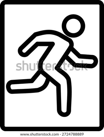Vector Design Emergency Exit Icon Style