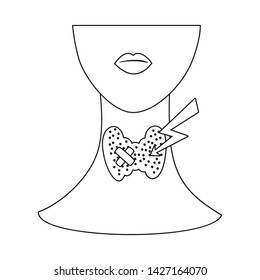 Vector design of endocrine and system symbol. Collection of endocrine and anatomy stock symbol for web.