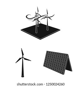 Vector design of energy and solar icon. Collection of energy and green stock vector illustration.