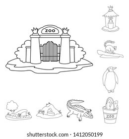 Vector design of entertainment and forest symbol. Collection of entertainment and park stock vector illustration.
