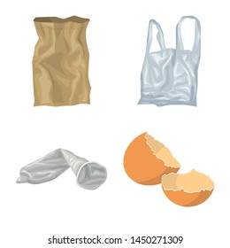 Vector design of environment and waste logo. Set of environment and ecology vector icon for stock.