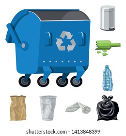 Vector design of environment  and waste symbol. Collection of environment  and ecology stock symbol for web.