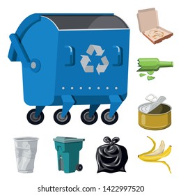 Vector design of environment  and waste symbol. Set of environment  and ecology vector icon for stock.