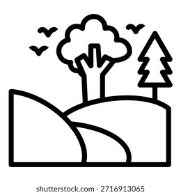 Estilo de Ícone de Geografia Ambiental de Design de Vetor