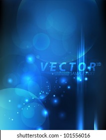 Vector Design - eps10 Abstract Blue Lights Concept Background