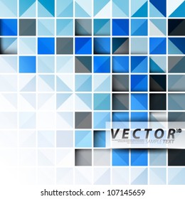 Vector Design - eps10 Abstract Squares with Blue Elements Background