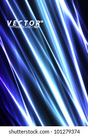 Vector Design - eps10 Blue Lights Laser Effect Concept Background