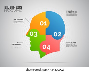 Vector Design - Eps10 Design Vector Brain Polygon, Vector Design Part of Brain, Brain Infographic concept, Infographic of Thinking and Process concept