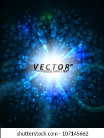 Vector Design - eps10 Bright Oval Shape Elements Background