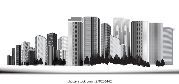 Vector Design - eps10 Building and City Illustration, City scene