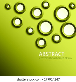 Vector Design - eps10 Circles on green background