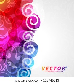 Vector Design - eps10 Circles with Swirl Concept Background
