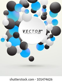 Vector Design - eps10 Colorful Floating Bubble Concept Background