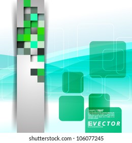 Vector Design - eps10 Colorful Rounded Squares Concept Background